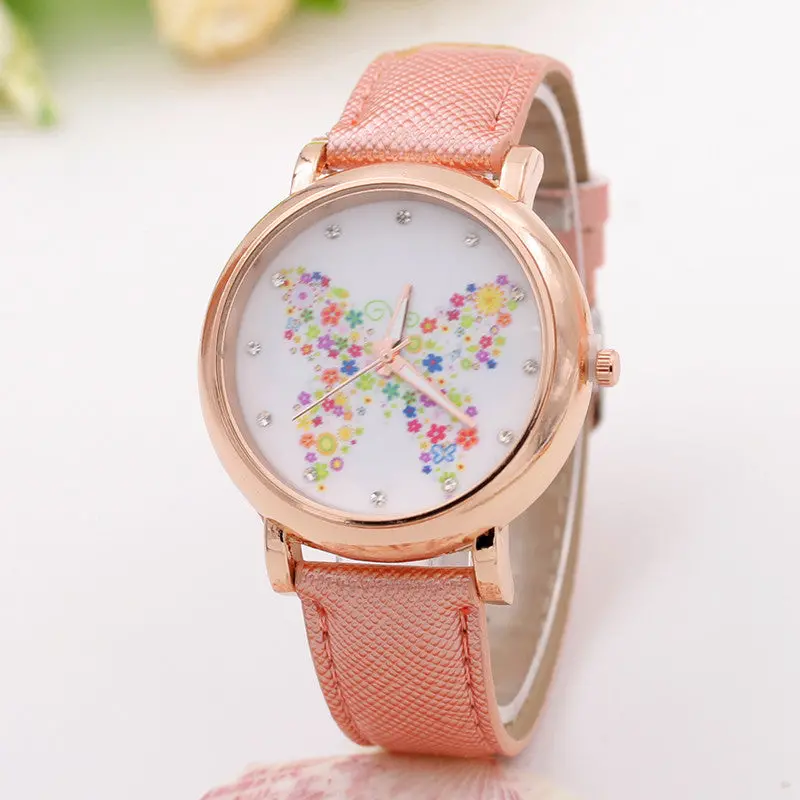 Ladies Wrist Watch Butterfly Quartz Watch Montre Clock Quartz-Watch Relogio Feminino 5