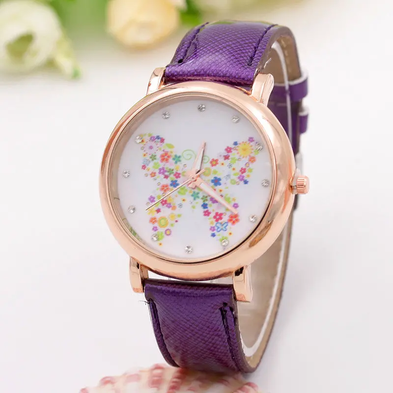 Ladies Wrist Watch Butterfly Quartz Watch Montre Clock Quartz-Watch Relogio Feminino 6