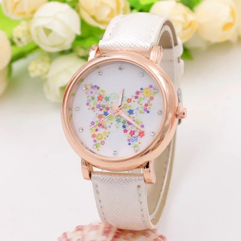 Ladies Wrist Watch Butterfly Quartz Watch Montre Clock Quartz-Watch Relogio Feminino 7
