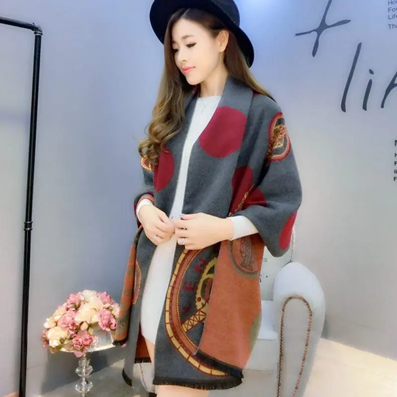 Lady 185*68Cm Goddess Dots Style Thinall Match Soft Scarf Shawl Pashmina 4