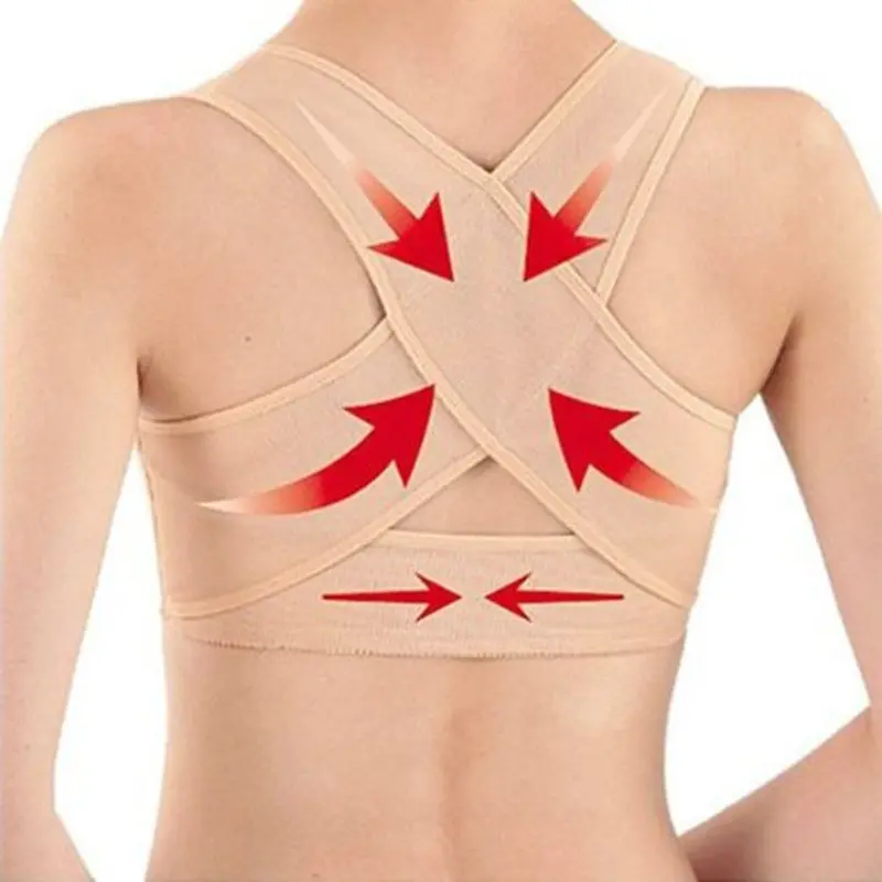 Lady Chbrace Support Belt Band Posture Corrector X Type Back Shoulder Vprotector Clothes Body Sculpting Strap Tops 1