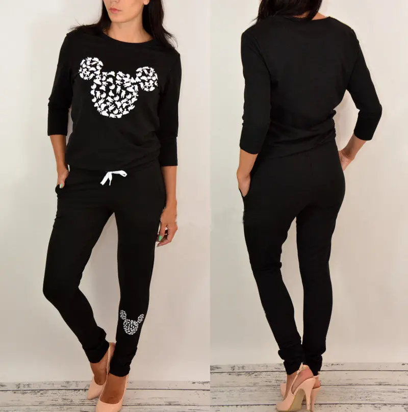 Lady Clothing Set Large Size Tracksuit Women Casual 2 Pieces Sets Women Long Sleeve Sport Suits Tops + Pants X0253 1