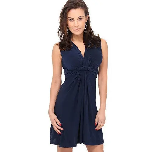 Lady Elengentsexy Low V Neck Sleeveless Evening Party Short Dressparty Dress Plus Size Xl 1