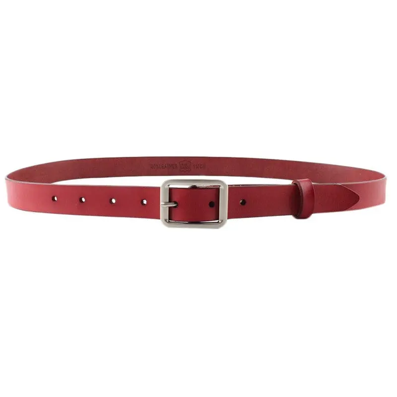 Lady Ladies Skinny Thin Narrow Waistband Buckle 4 Colors Blackredwhitecoffee 1