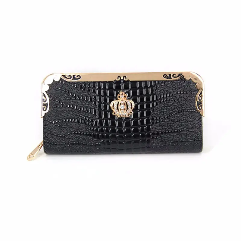 Lady Women Purse Clutch Long Imperial Crown Pattern Leather Wallet Card Holder Hbag Bags 1