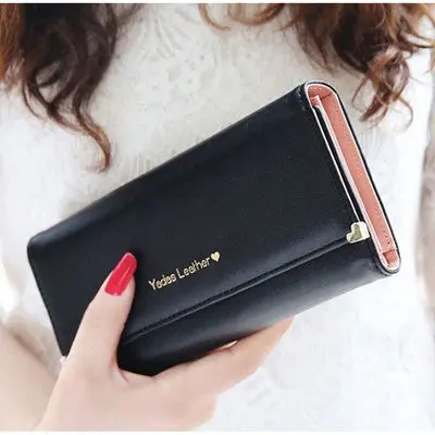 Lady Women Purse Long Wallet Card Holder Bags Gift Pu Leather Women Wallets Dollar Price Carteira Feminina Wallet Bags 2