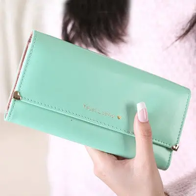 Lady Women Purse Long Wallet Card Holder Bags Gift Pu Leather Women Wallets Dollar Price Carteira Feminina Wallet Bags 4