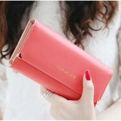 Lady Women Purse Long Wallet Card Holder Bags Gift Pu Leather Women Wallets Dollar Price Carteira Feminina Wallet Bags 7