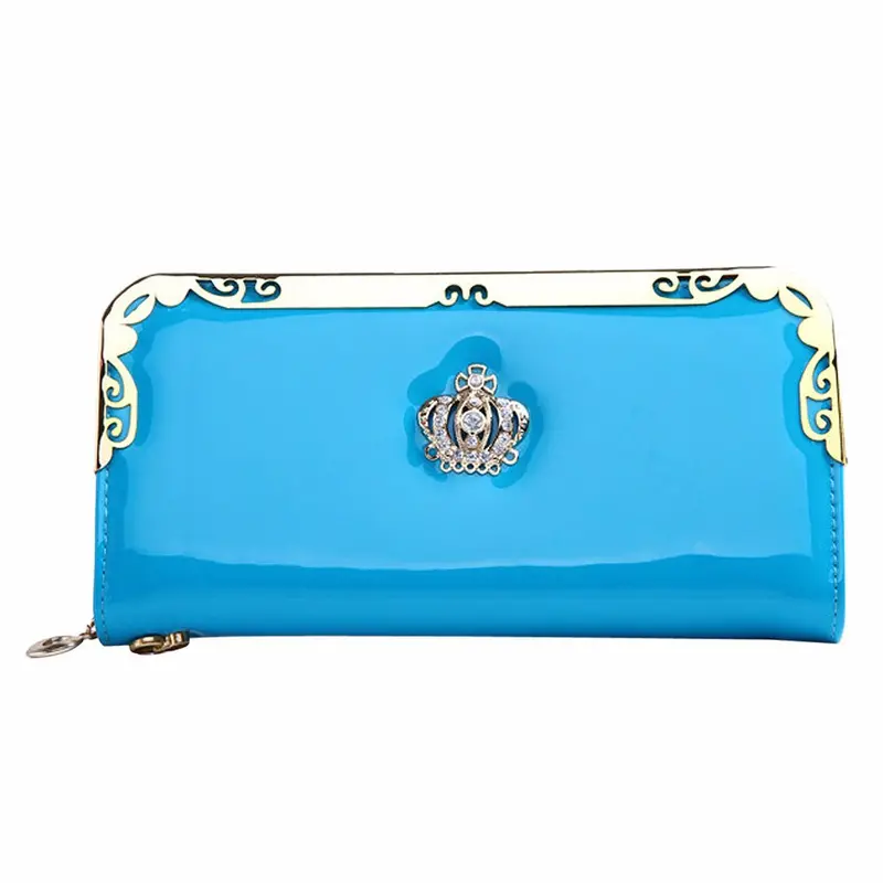 Lady Women Wallet Clutch Long Purse Imperial Crown Pattren Leather Card Holder Hbag Bags 2