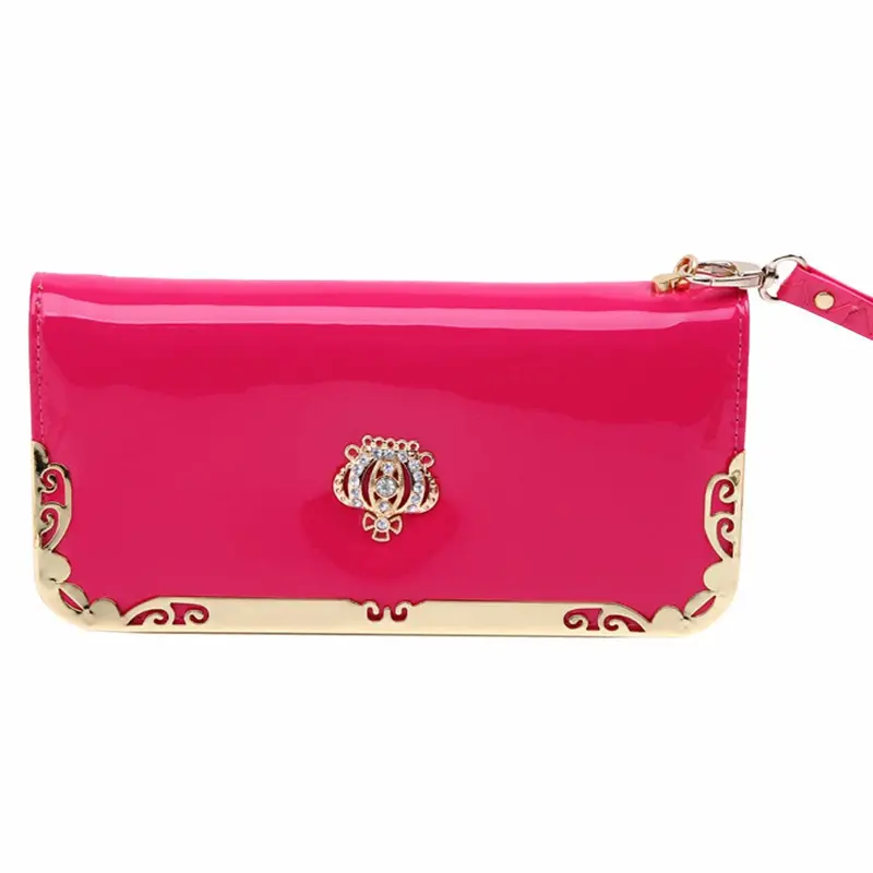 Lady Women Wallet Clutch Long Purse Imperial Crown Pattren Leather Card Holder Hbag Bags 5