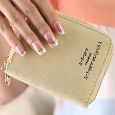 Lady Women's Purse Wallets With Zipper Mini Purse Leather Wallet Credit Card Holder Bags Purse Carteras 1