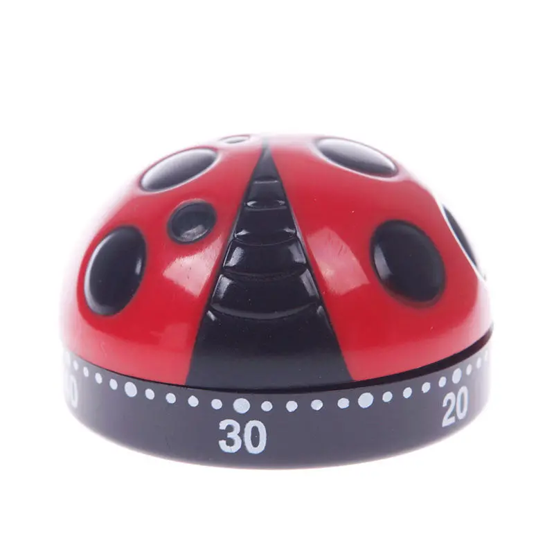 Ladybird Shape Cute 60 Minute Ladybug Timer Easy Operate Kitchen Useful Cooking Timer 55206 1