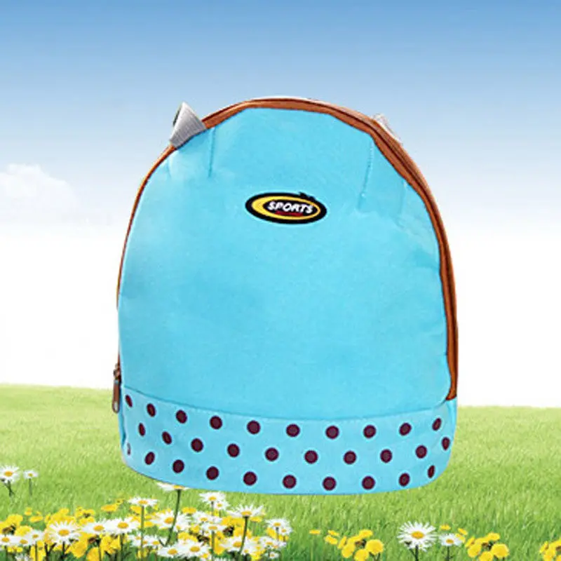 Large-Capacity Family Lunch Box Cooler Zipper Canvas Bag Bento Dot Lunch Pouch Insulation Picnic Travel Bags 1