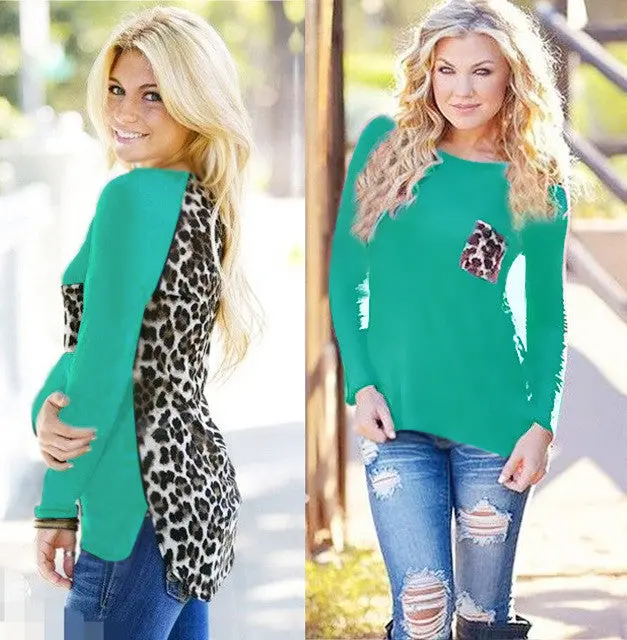 Large Plus Size Leopard Chiffon Blouse Tops Women Clothes J6123 10