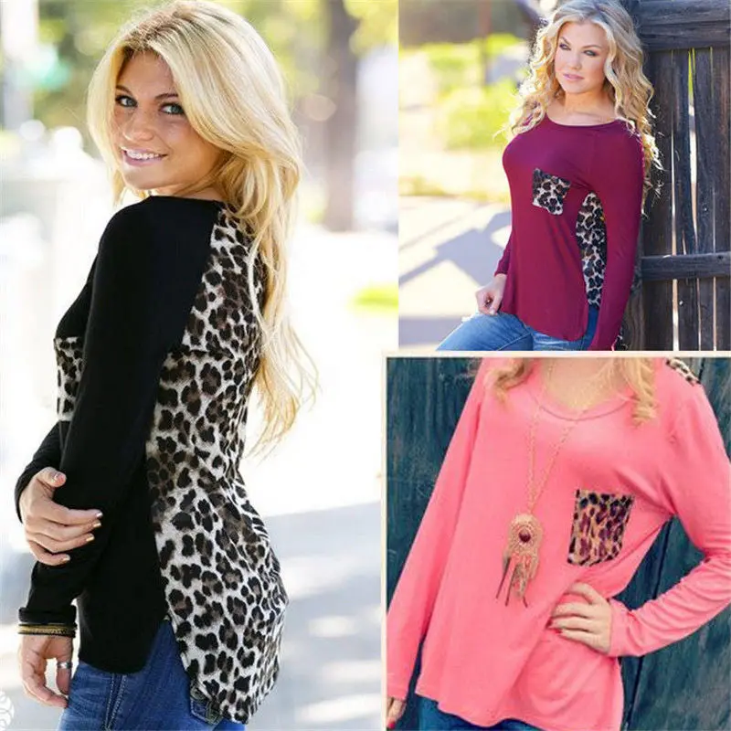 Large Plus Size Leopard Chiffon Blouse Tops Women Clothes J6123 6