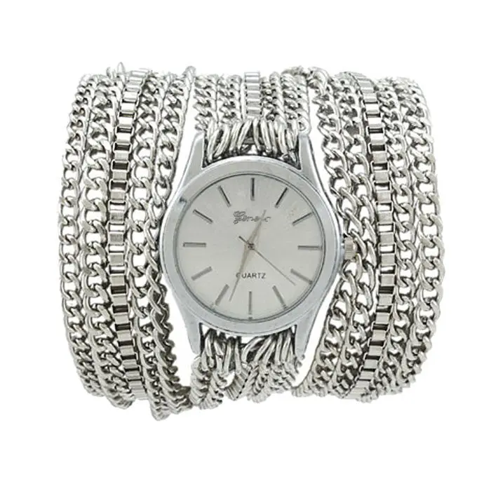 Latest Popular Hawaiian Style Watches Women Sparkling Gold Quartz Clocks Chain Relogio Bracelet Hour 3
