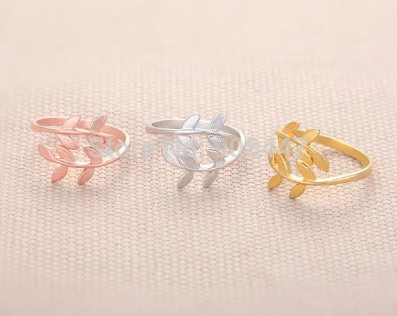 Laurel Leaf Rings,Accessories Branches Leaves Ring Brief Finger Ring 1