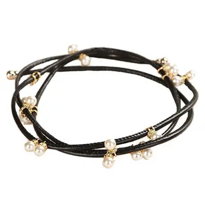Leather Belt Pearl Decoration Thin Women Strap Korean Belts Dress Match Belt For Your Dress 1