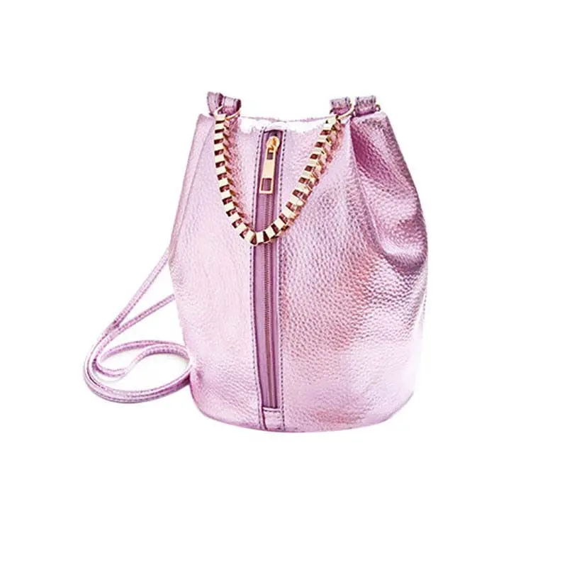 Leather Bucket Bag Women Handbag Girl Casual Shoulder Bag Crossbody Bags Messenger Bag Bolsas Luxury Gold 3