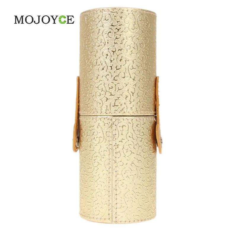 Leather Cosmetic Case Storage Makeup Bags Organizer Brush Tube Holder Cup 1