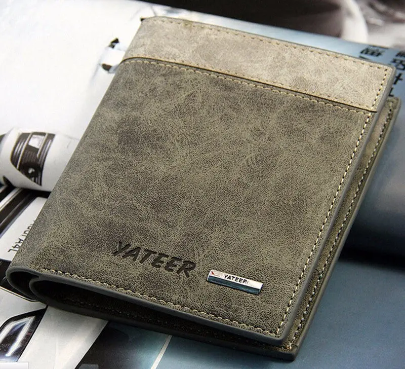 Leather Men's Wallet Multifunctional Short Design Men Wallet Zipper Coin Purse Card Holder Monedero 1