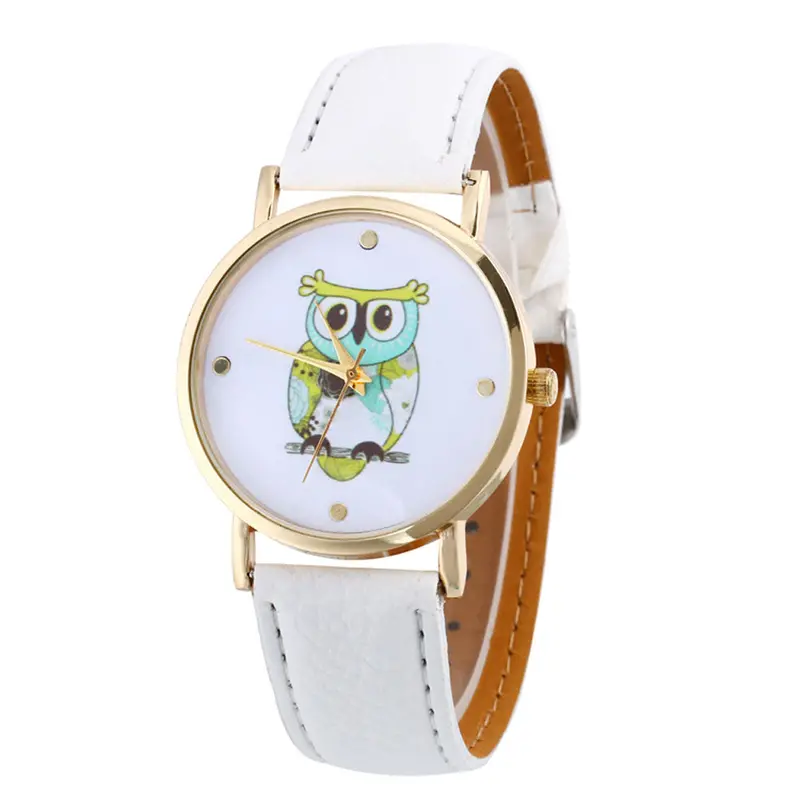 Leather Watch Women Rhinestone Watches Women Luxury Quartz Clock Relogio Feminino Owl Printed Relojes Montre 10