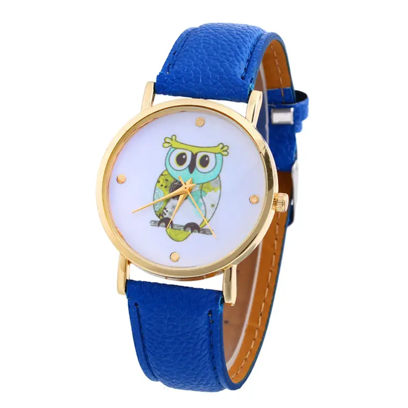 Leather Watch Women Rhinestone Watches Women Luxury Quartz Clock Relogio Feminino Owl Printed Relojes Montre 3