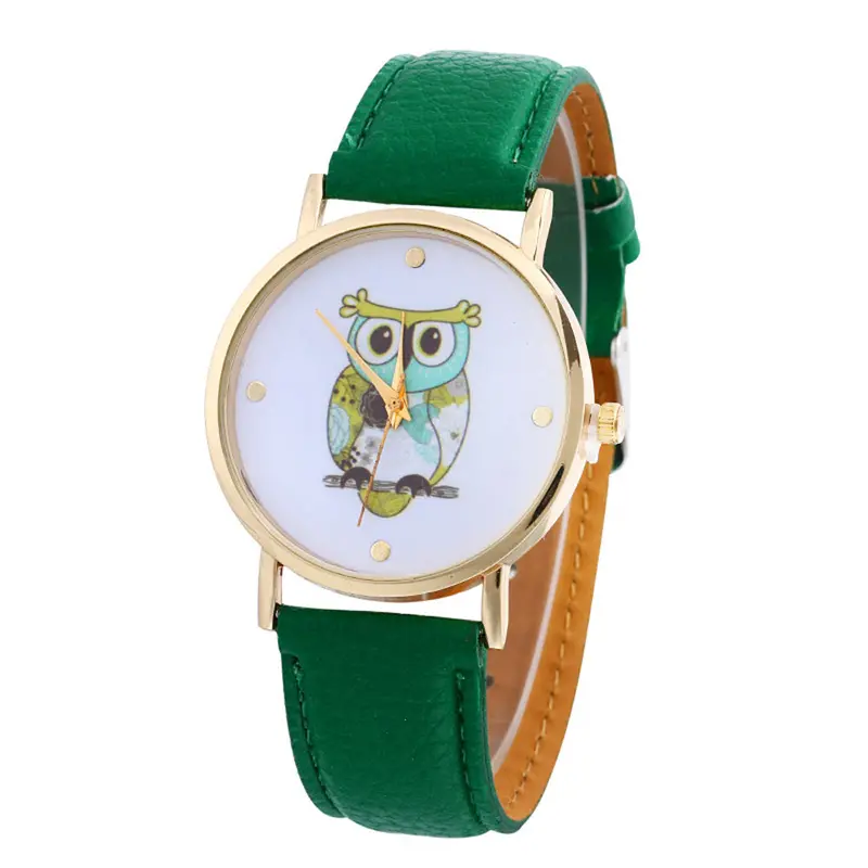 Leather Watch Women Rhinestone Watches Women Luxury Quartz Clock Relogio Feminino Owl Printed Relojes Montre 4