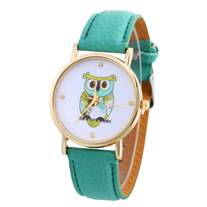 Leather Watch Women Rhinestone Watches Women Luxury Quartz Clock Relogio Feminino Owl Printed Relojes Montre 5