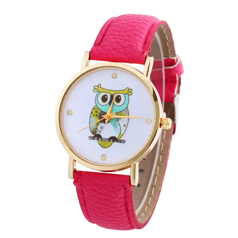 Leather Watch Women Rhinestone Watches Women Luxury Quartz Clock Relogio Feminino Owl Printed Relojes Montre 6