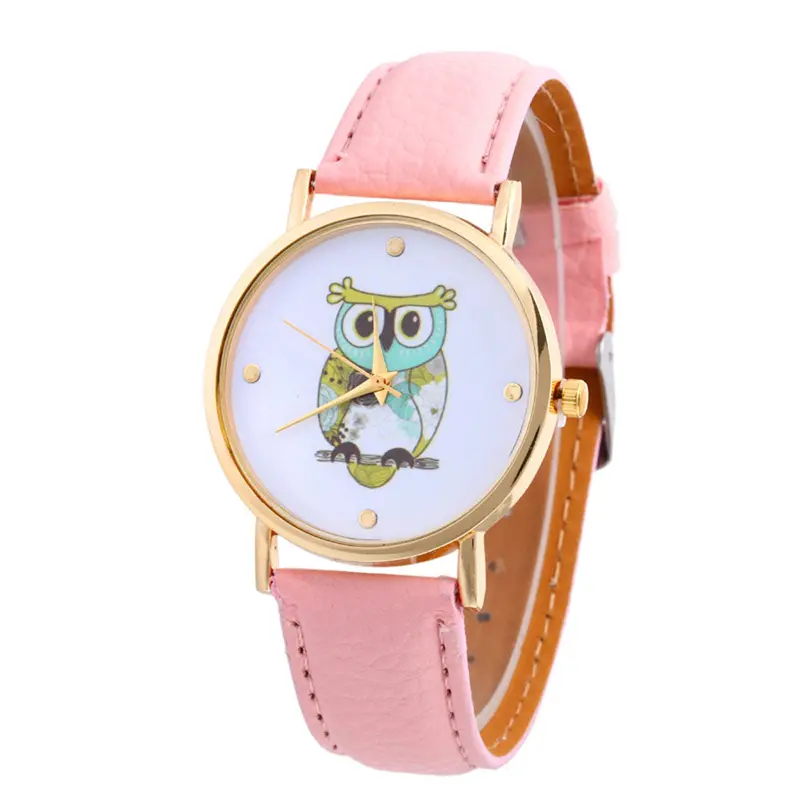 Leather Watch Women Rhinestone Watches Women Luxury Quartz Clock Relogio Feminino Owl Printed Relojes Montre 7