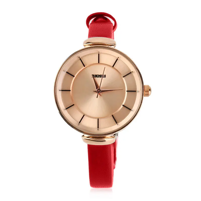 Leather Watchbandwatch Waterproof Gold Quartz Wristwatches Relogio Feminino 3