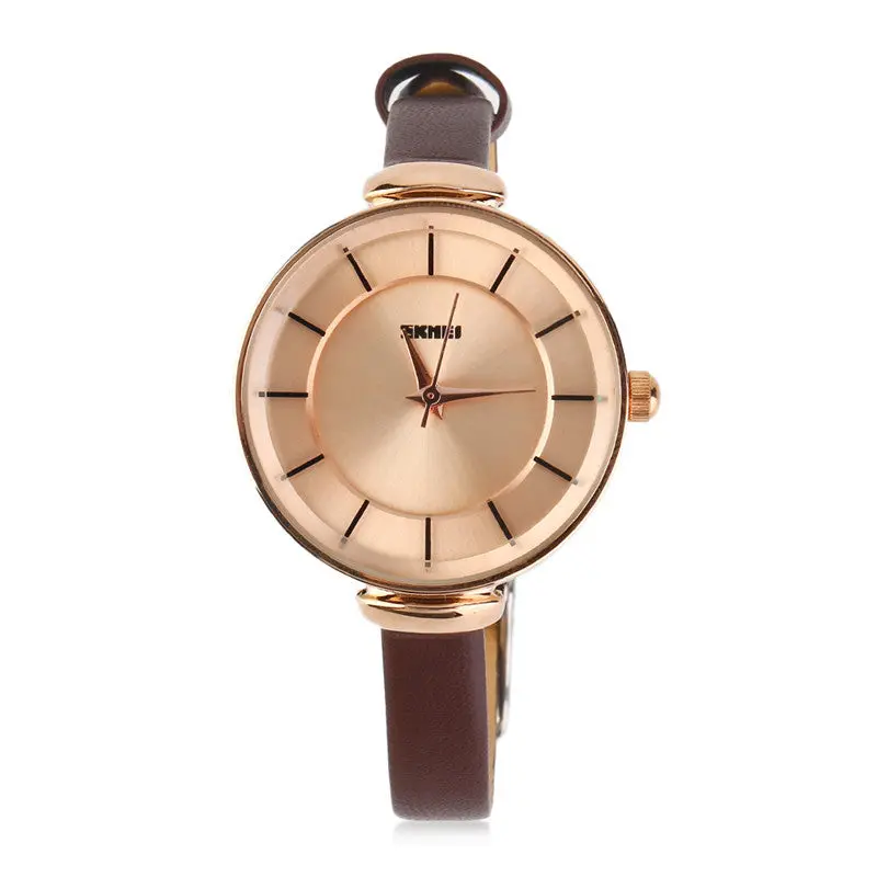 Leather Watchbandwatch Waterproof Gold Quartz Wristwatches Relogio Feminino 5