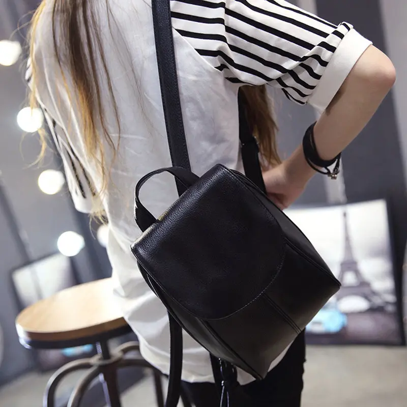 Leather Women Backpack Casual Women Shoulder Bags Small Big Design Travel Bags Mochila Brand Women School Bags1stl 2
