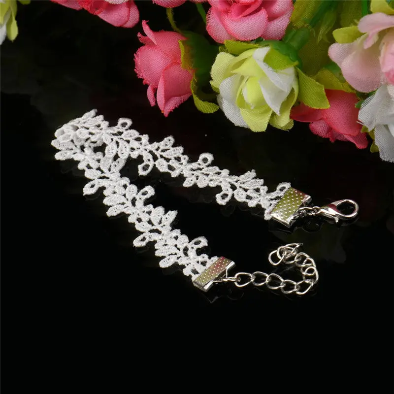 Leaves Lace Collares Vintage Tattoo Choker Necklace For Women Punk Retro Black Gothic Necklaces Feida 2