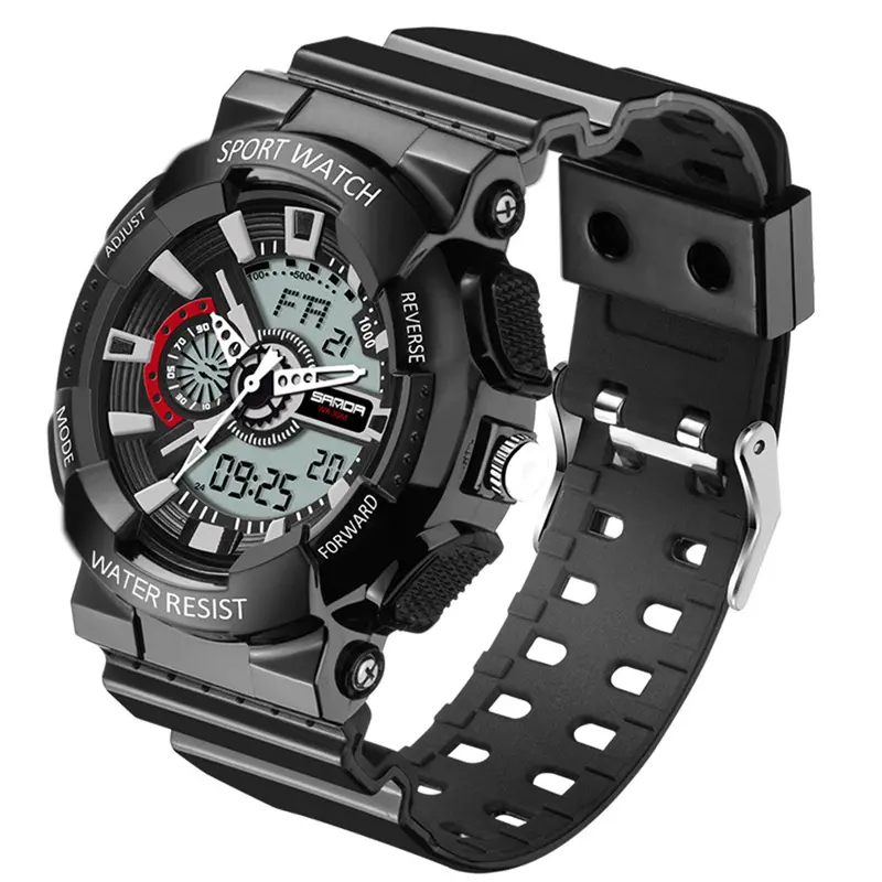 Led Digital Multifunction Waterproof Sport Military Shock Dual Display Watches 1
