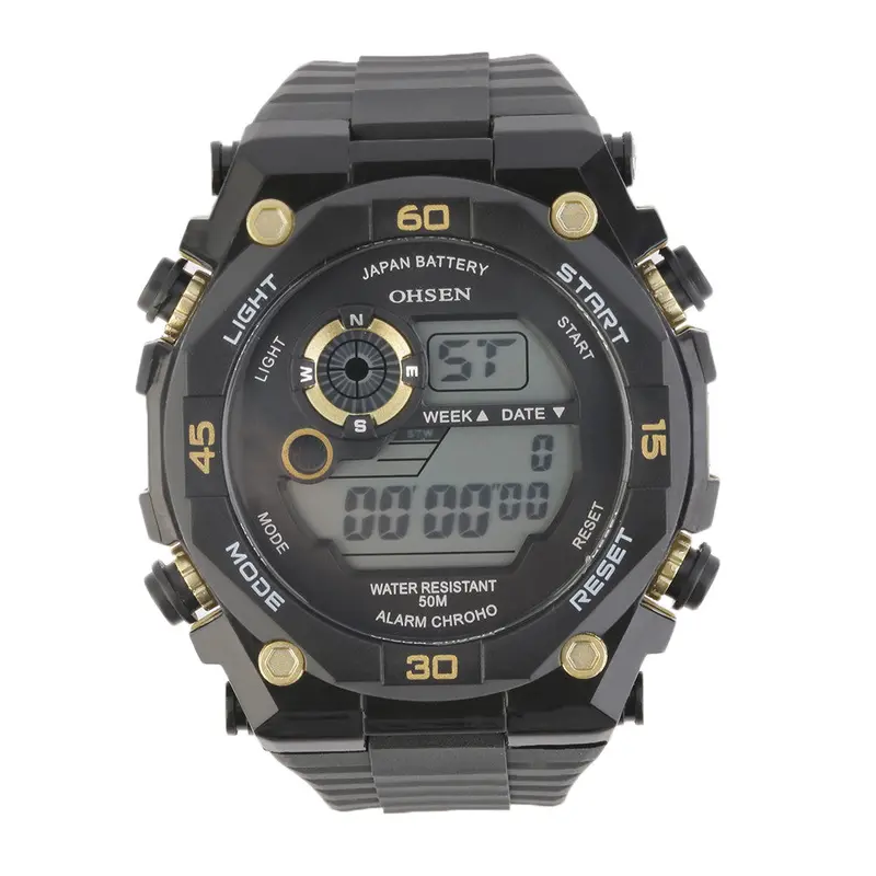 Led Light Stopwatch Date Alarm Outdoor Sport Wrist Watch Waterproof 1