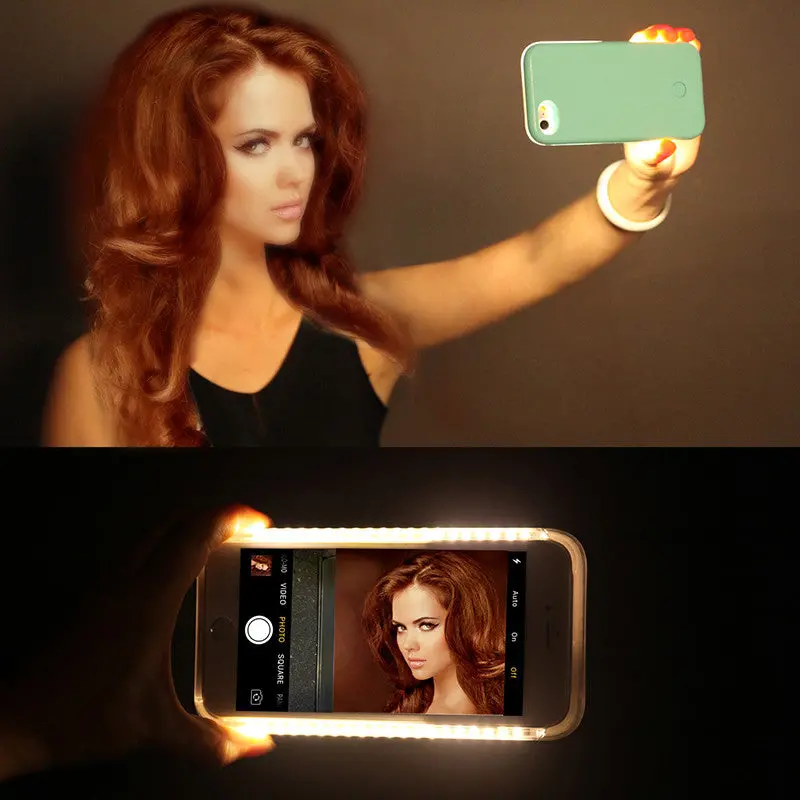 Led Light Up Glowing Phone Case Cover For Iphone 5 Se 6 6S 7 Plus Selfie Luminous Cases For Samsung S6 S7 Edge Plus Covers 10