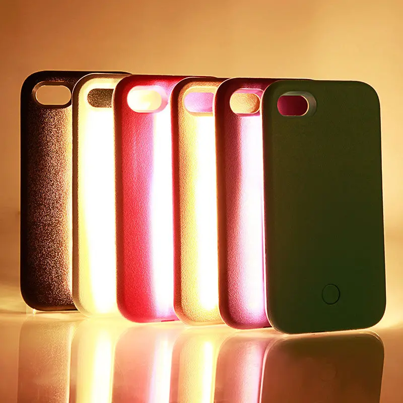 Led Light Up Glowing Phone Case Cover For Iphone 5 Se 6 6S 7 Plus Selfie Luminous Cases For Samsung S6 S7 Edge Plus Covers 11