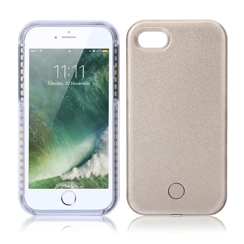 Led Light Up Glowing Phone Case Cover For Iphone 5 Se 6 6S 7 Plus Selfie Luminous Cases For Samsung S6 S7 Edge Plus Covers 13
