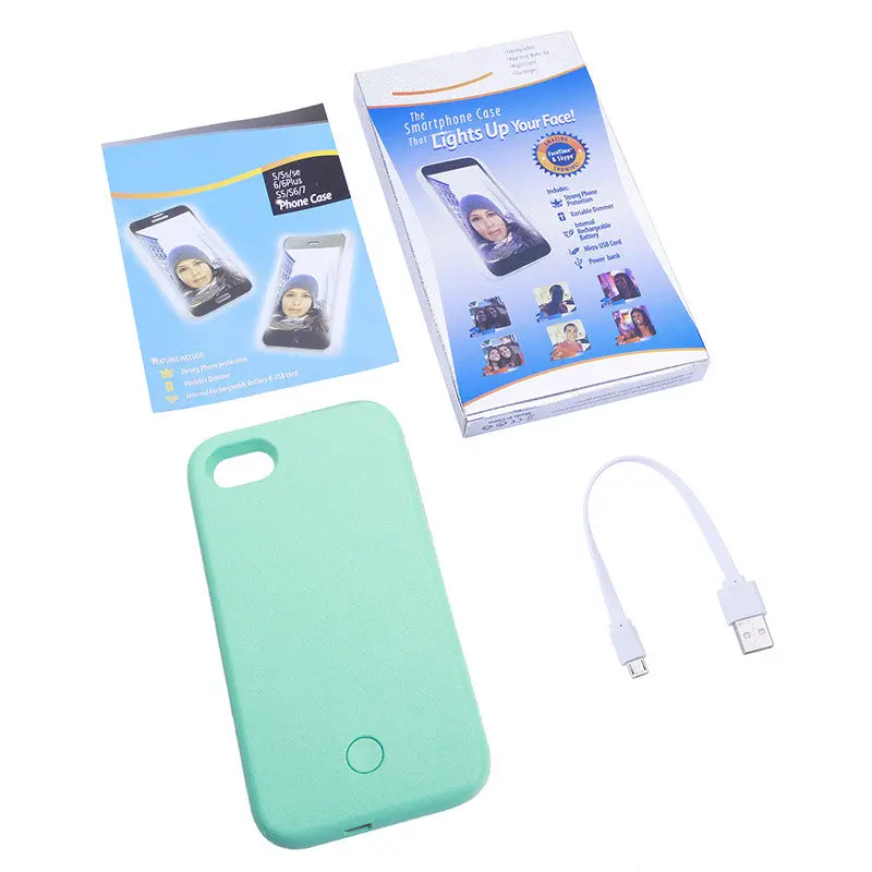 Led Light Up Glowing Phone Case Cover For Iphone 5 Se 6 6S 7 Plus Selfie Luminous Cases For Samsung S6 S7 Edge Plus Covers 15