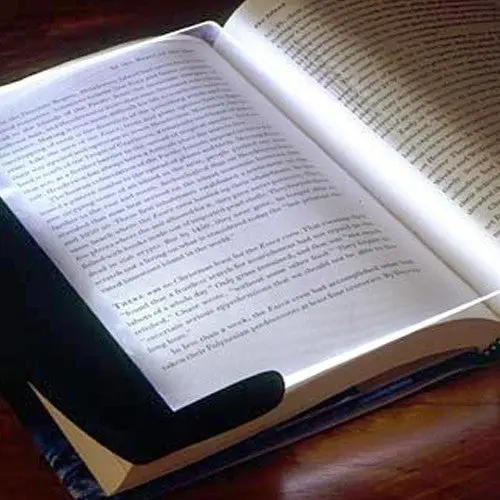Led Light Wedge Panel Book Reading Lamp Paperback Night 1715 1