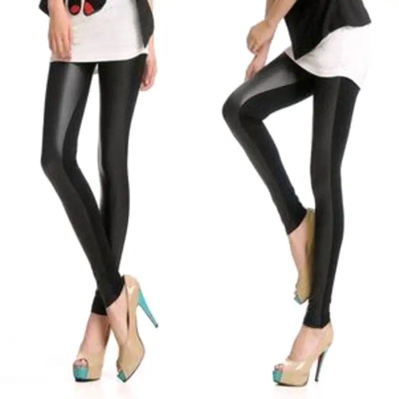 Leggings Black High Waist Leggings Luxury Faux Leather Pencil Pants Stretchy Slim Boots Pants Fitness Pants 2