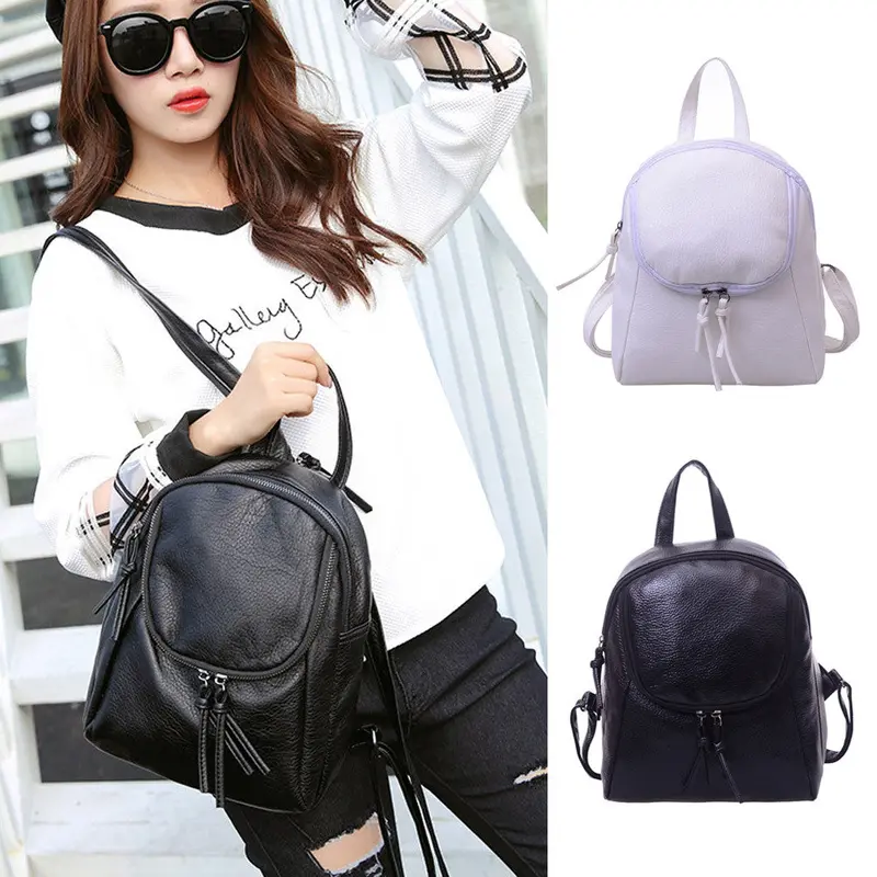 Leisure Women Backpack Waterproof Pu Leather Schoolbag Rucksacks For Women Girl Small Travel Backpack Bolsa Feminina1stl 2