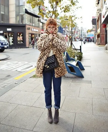 Leopard Shaggy Furry Faux Rabbit Fur Coat Keep Warm Lapel Long Sleeve Hairy Long Faux Fur Jacket Thick Outwear S M L Xl 4