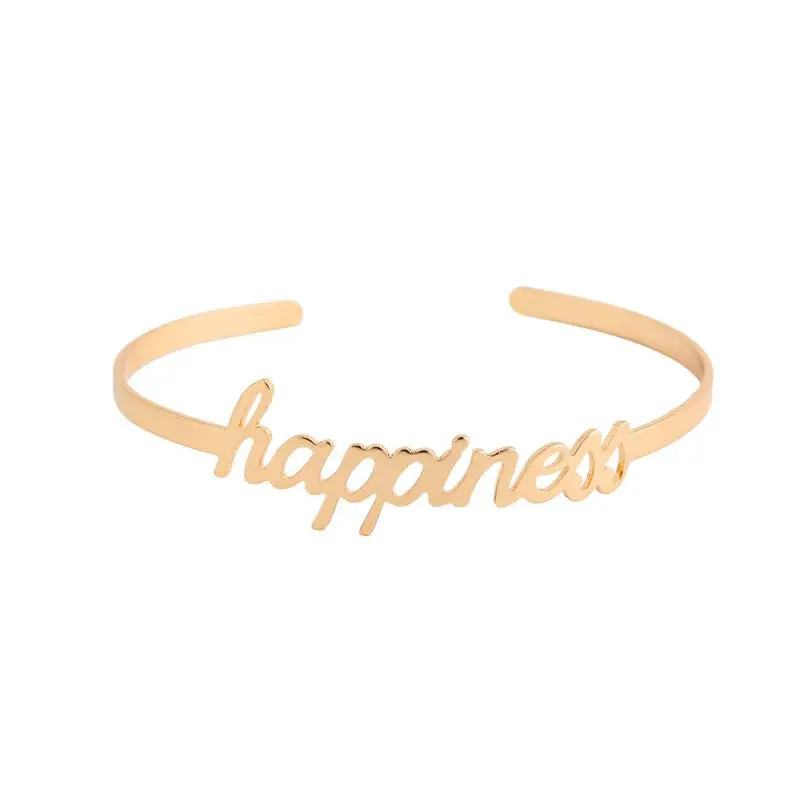 Letter Happiness Cuff Bangles Party Gift G057 1