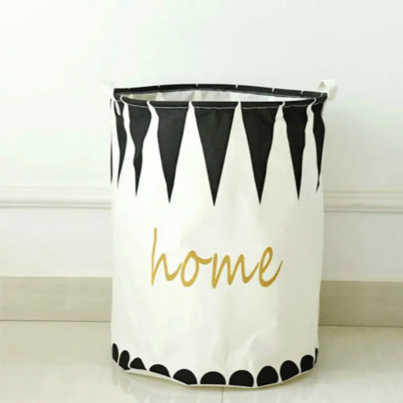 Linen Laundry Basket Storage Collapsible Beam Port Storage Barrels Waterproof Closet Organizer 87110 1