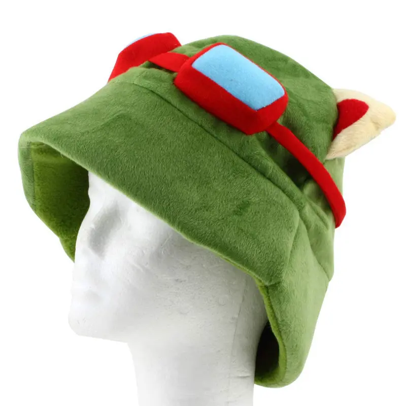 Lol Teemo One Size Cosplay Party Warm Hat Army Green Cap 2