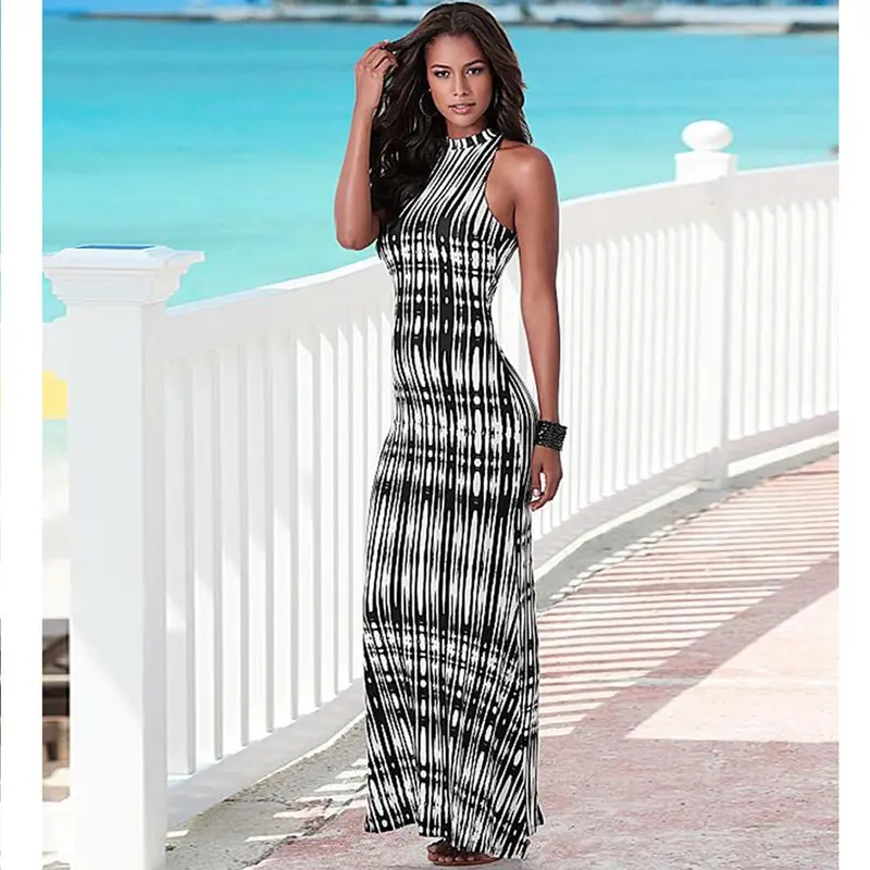 Long Dress Vintage Boho Long Maxi Party Dress Beach Dresses Sundress Women Clothing Robe Feida 1