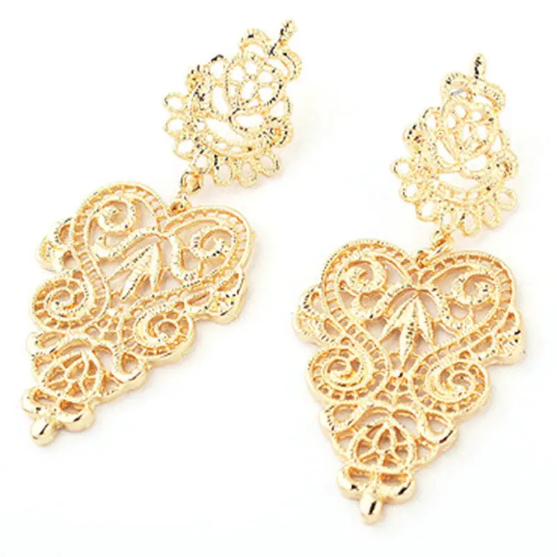 Long Ethnic Bohemian Hollow Out Earrings Vintage Jewelry Best Gift For Girls Accessories P18 1
